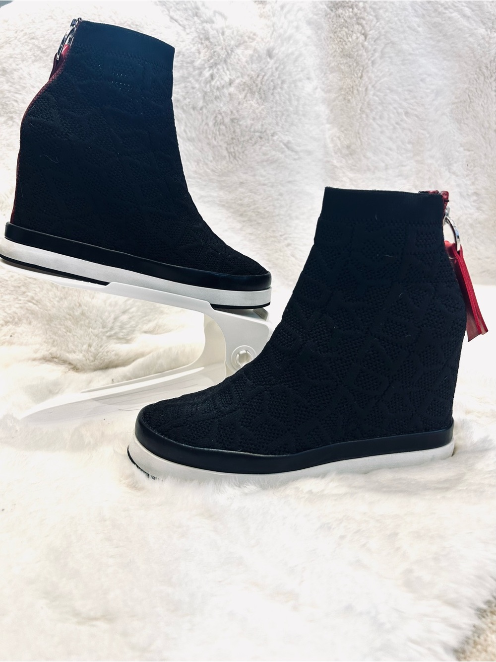 DKNY Knit Wedge Black